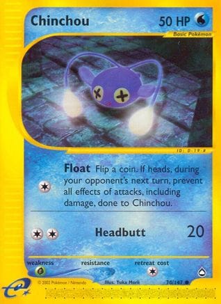 'Pokemon - 'Chinchou (70) 070  Aquapolis - Common