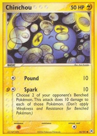 'Pokemon - 'Chinchou 056/101  Hidden Legends - Common
