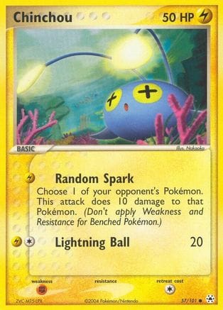 'Pokemon - 'Chinchou 057/101  Hidden Legends - Common