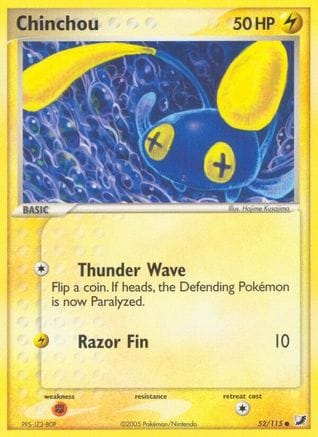 'Pokemon - 'Chinchou 052/115  Unseen Forces - Common