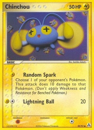 'Pokemon - 'Chinchou 050/92  Legend Maker - Common
