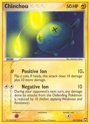 'Pokemon - 'Chinchou 049  Power Keepers - Common