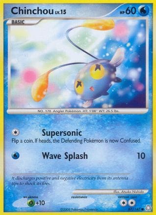'Pokemon - 'Chinchou (87) 087  - Reverse Holofoil Legends Awakened - Common