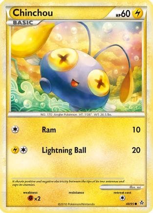 'Pokemon - 'Chinchou 048  - Reverse Holofoil Unleashed - Common