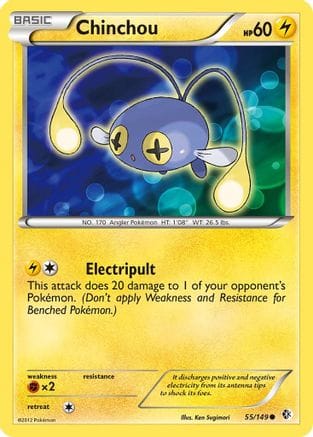 'Pokemon - 'Chinchou 055  Boundaries Crossed - Common