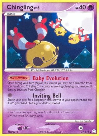'Pokemon - 'Chingling 042/123  Mysterious Treasures - Uncommon