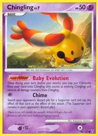'Pokemon - 'Chingling 098  - Reverse Holofoil Supreme Victors - Common