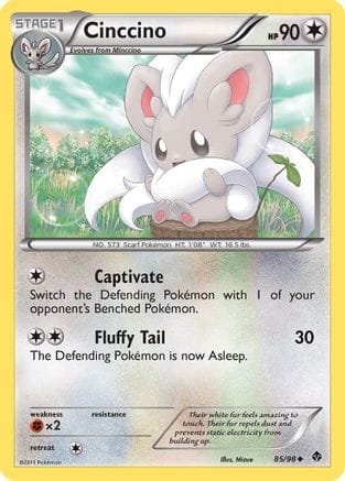'Pokemon - 'Cinccino 085  - Reverse Holofoil Emerging Powers - Uncommon