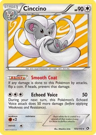 'Pokemon - 'Cinccino 105/113  - Holofoil Legendary Treasures - Holo Rare