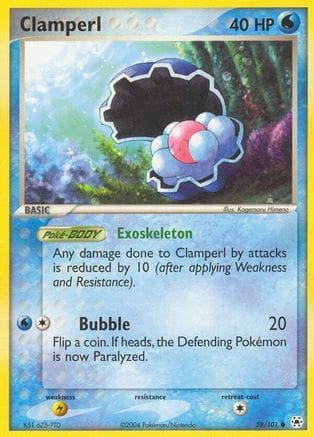 'Pokemon - 'Clamperl 058/101  Hidden Legends - Common