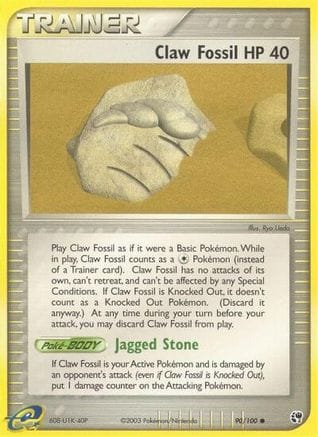 'Pokemon - 'Claw Fossil 090  Sandstorm - Common