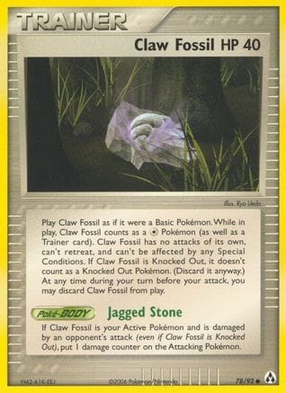 'Pokemon - 'Claw Fossil 078  Legend Maker - Common