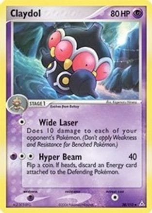 'Pokemon - 'Claydol 038/110  - Reverse Holofoil Holon Phantoms - Uncommon