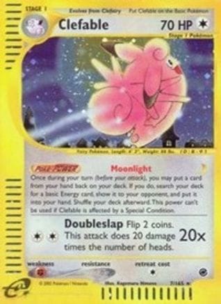'Pokemon - 'Clefable (7) 007  - Holofoil Expedition - Holo Rare