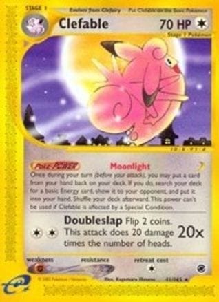 'Pokemon - 'Clefable (41) 041/165  Expedition - Rare