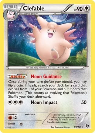 'Pokemon - 'Clefable 098  Plasma Storm - Rare