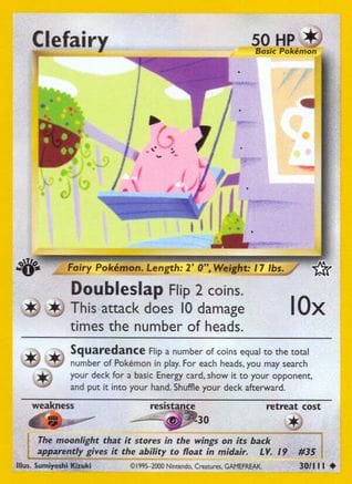 'Pokemon - 'Clefairy 030/111  - Unlimited Neo Genesis - Uncommon