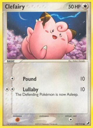'Pokemon - 'Clefairy 053/115  - Reverse Holofoil Unseen Forces - Common