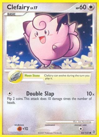 'Pokemon - 'Clefairy 083/132  - Reverse Holofoil Secret Wonders - Common