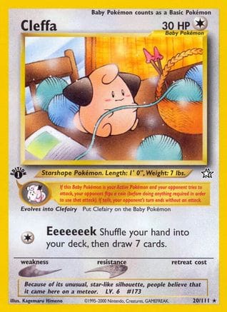 'Pokemon - 'Cleffa 020/111  - Unlimited Neo Genesis - Rare