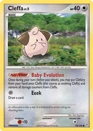 'Pokemon - 'Cleffa 078/130  - Reverse Holofoil Diamond and Pearl - Common