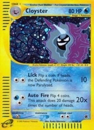 'Pokemon - 'Cloyster (8) 008  - Holofoil Expedition - Holo Rare