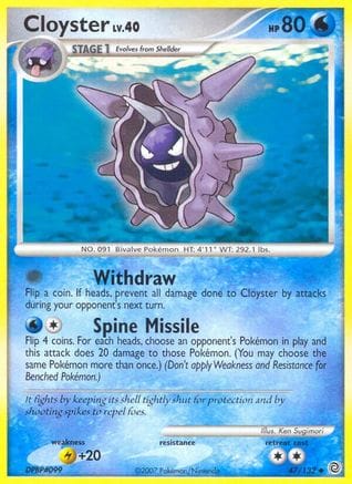 'Pokemon - 'Cloyster 047  - Reverse Holofoil Secret Wonders - Uncommon