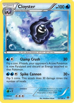 'Pokemon - 'Cloyster 032  XY Base Set - Rare