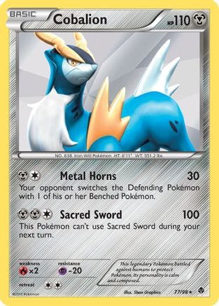 'Pokemon - 'Cobalion 077  - Holofoil Emerging Powers - Holo Rare