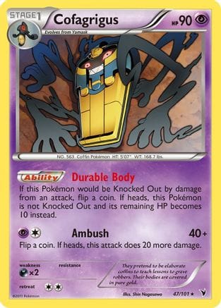 'Pokemon - 'Cofagrigus (47) 047  Noble Victories - Rare