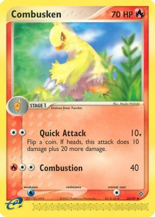 'Pokemon - 'Combusken 025  - Reverse Holofoil Dragon - Uncommon