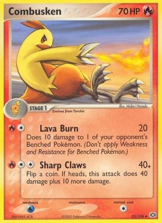 'Pokemon - 'Combusken 025  - Reverse Holofoil Emerald - Uncommon