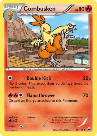 'Pokemon - 'Combusken 016  - Reverse Holofoil Dark Explorers - Uncommon