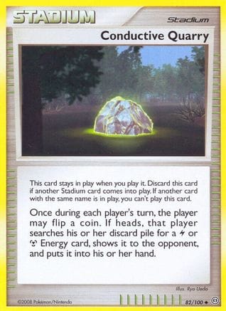 'Pokemon - 'Conductive Quarry 082/100  Stormfront - Uncommon