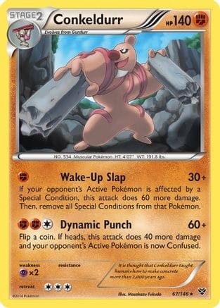 'Pokemon - 'Conkeldurr 067  - Reverse Holofoil XY Base Set - Rare