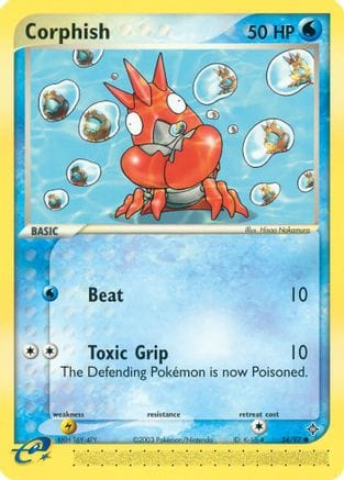 'Pokemon - 'Corphish 054/97  - Reverse Holofoil Dragon - Common