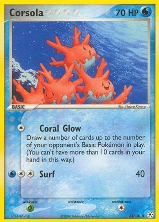 'Pokemon - 'Corsola 032  - Reverse Holofoil Hidden Legends - Uncommon