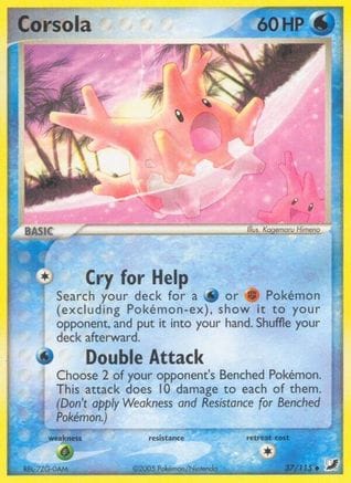 'Pokemon - 'Corsola 037  - Reverse Holofoil Unseen Forces - Uncommon
