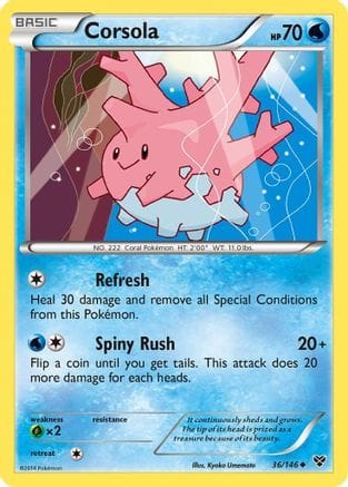 'Pokemon - 'Corsola 036  XY Base Set - Uncommon