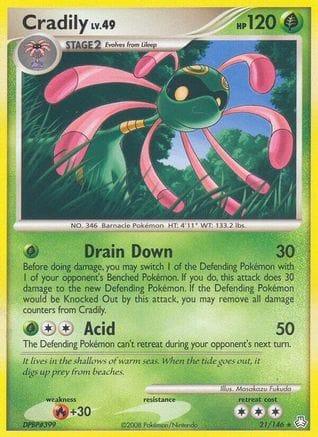 'Pokemon - 'Cradily 021  Legends Awakened - Rare