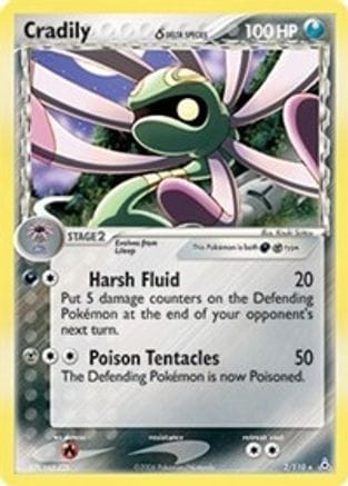 'Pokemon - 'Cradily (Delta Species) 002  - Reverse Holofoil Holon Phantoms - Holo Rare