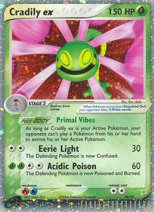 'Pokemon - 'Cradily ex 090  - Holofoil Team Magma vs Team Aqua - Ultra Rare