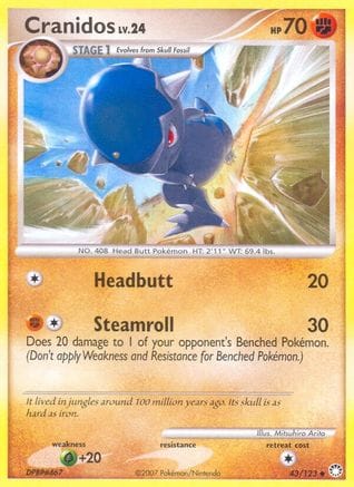 'Pokemon - 'Cranidos 043  Mysterious Treasures - Uncommon