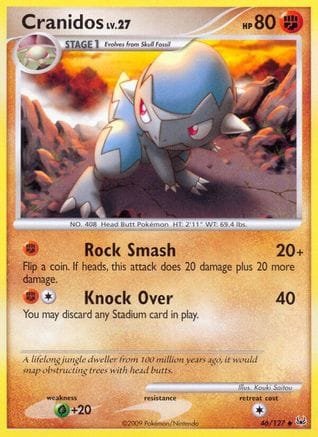 'Pokemon - 'Cranidos 046  - Reverse Holofoil Platinum - Uncommon