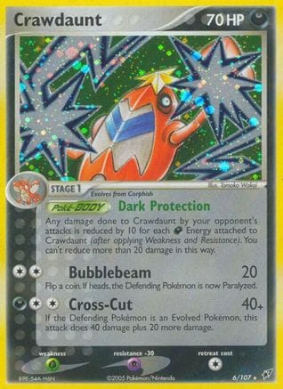 'Pokemon - 'Crawdaunt 006  - Reverse Holofoil Deoxys - Holo Rare