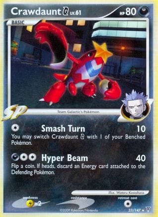 'Pokemon - 'Crawdaunt G 023  - Reverse Holofoil Supreme Victors - Rare