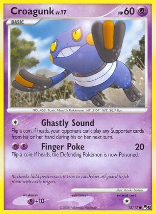'Pokemon - 'Croagunk 013  - Holofoil POP Series 8 - Common
