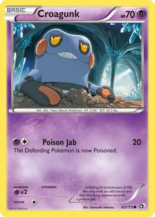 'Pokemon - 'Croagunk 062  Legendary Treasures - Common
