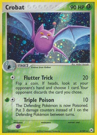 'Pokemon - 'Crobat 003  - Reverse Holofoil Hidden Legends - Holo Rare