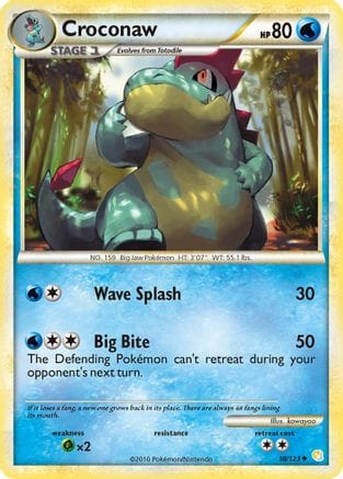 'Pokemon - 'Croconaw 038  HeartGold SoulSilver - Uncommon